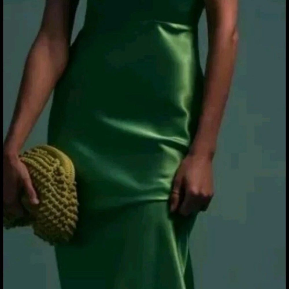 Zara Green Strapless Sheath Cocktail Dress